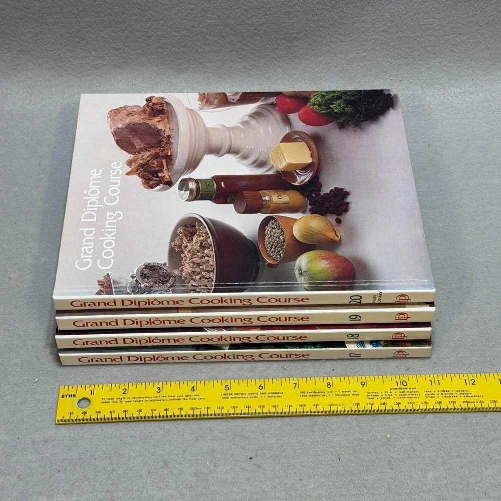 Vintage 1972 Grand Diplôme Cooking Course Vols 17-20 HC Cookbook Gourmet Recipes